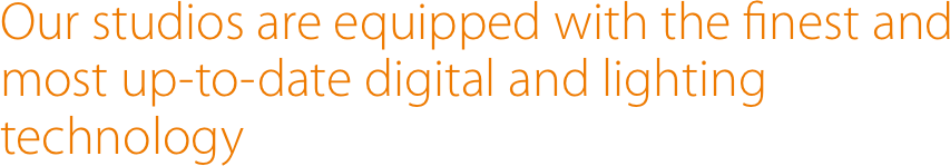 Our studios are equipped with