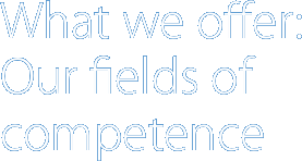 What we offer: Our fields